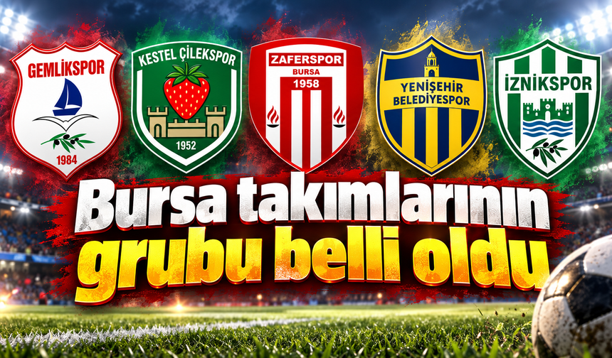 Bursa takımlarının grubu belli oldu