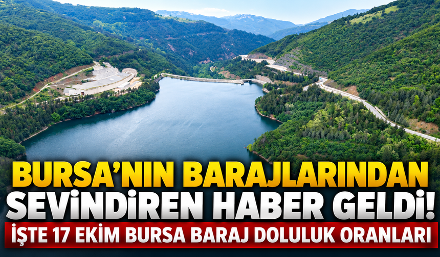 Bursa'nın barajlarından sevindiren haber geldi! İşte 17 Ekim Bursa baraj doluluk oranları