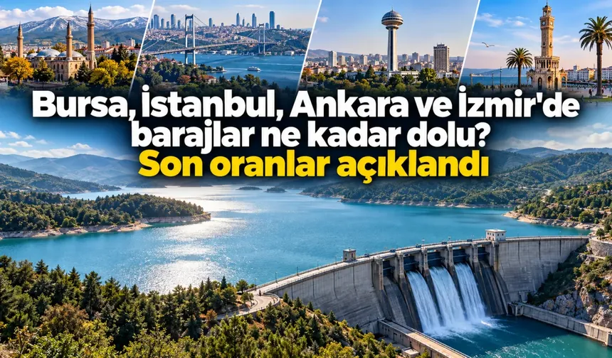 Bursa, İstanbul, Ankara ve İzmir'de barajlar ne kadar dolu? Son oranlar açıklandı