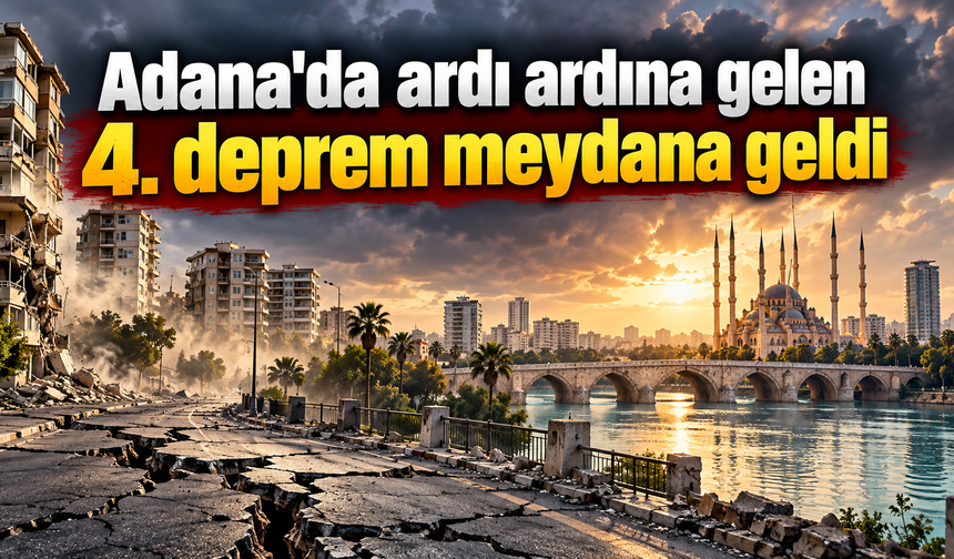 Adana'da ard arda gelen 4.deprem meydana geldi