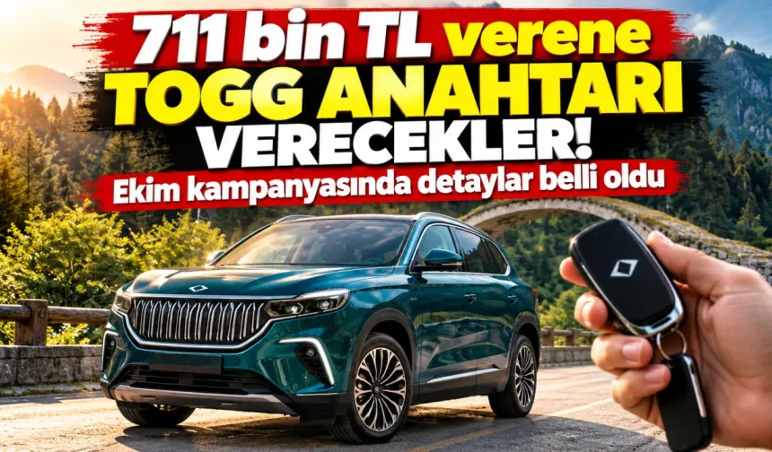 711 bin TL verene Togg anahtarı verecekler! Ekim kampanyasında detaylar belli oldu