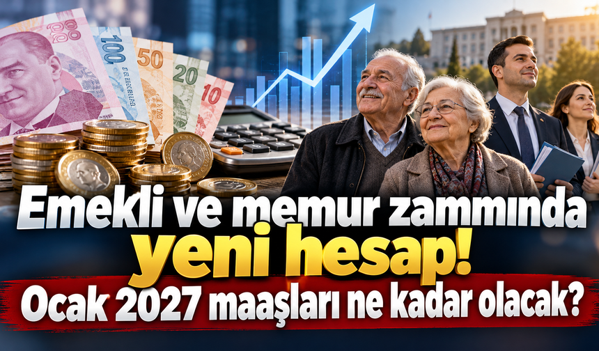 Emekli ve memur zammında yeni hesap! Ocak 2027 maaşları ne kadar olacak?