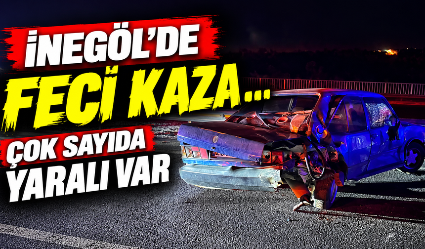 İnegöl'de feci kaza... Çok sayıda yaralı var