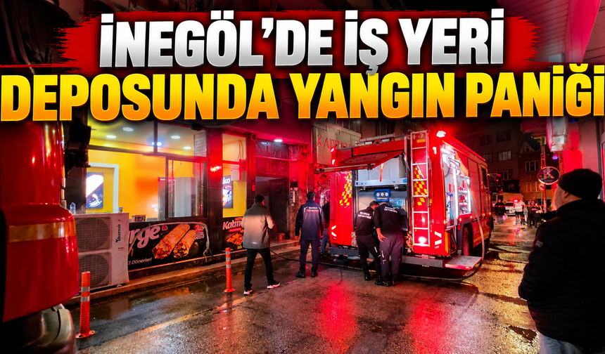 İnegöl’de İş Yeri Deposunda Yangın Paniği