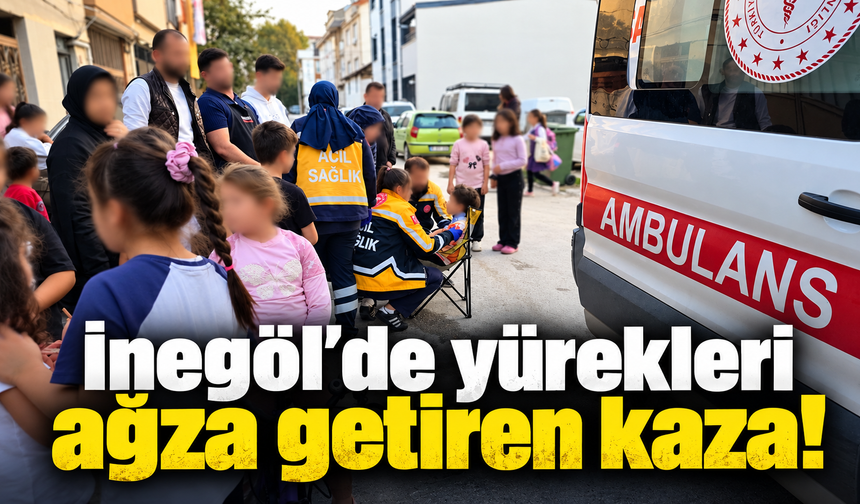 İnegöl'de yürekleri ağza getiren kaza!