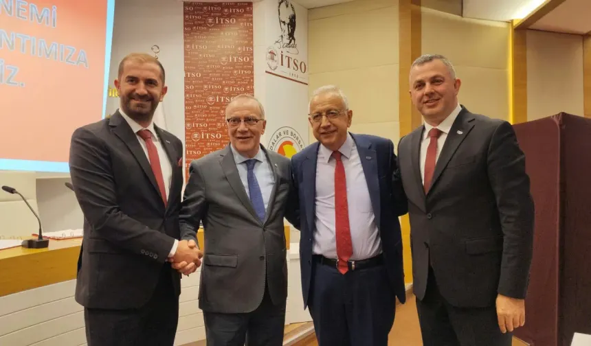 İTSO'da Kenan Kender'den yeni Meclis Başkanı Caner Can Ergül'e tebrik