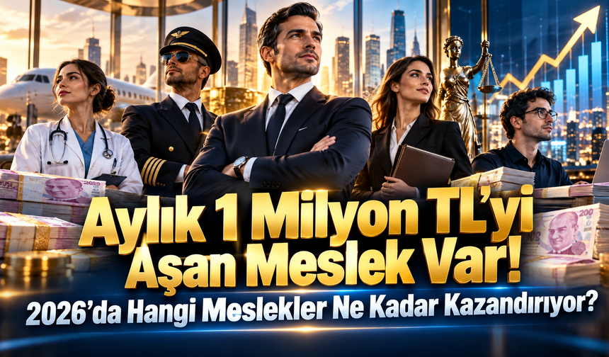 Aylık 1 Milyon TL'yi Aşan Meslek Var! 2026'da Hangi Meslekler Ne Kadar Kazandırıyor?
