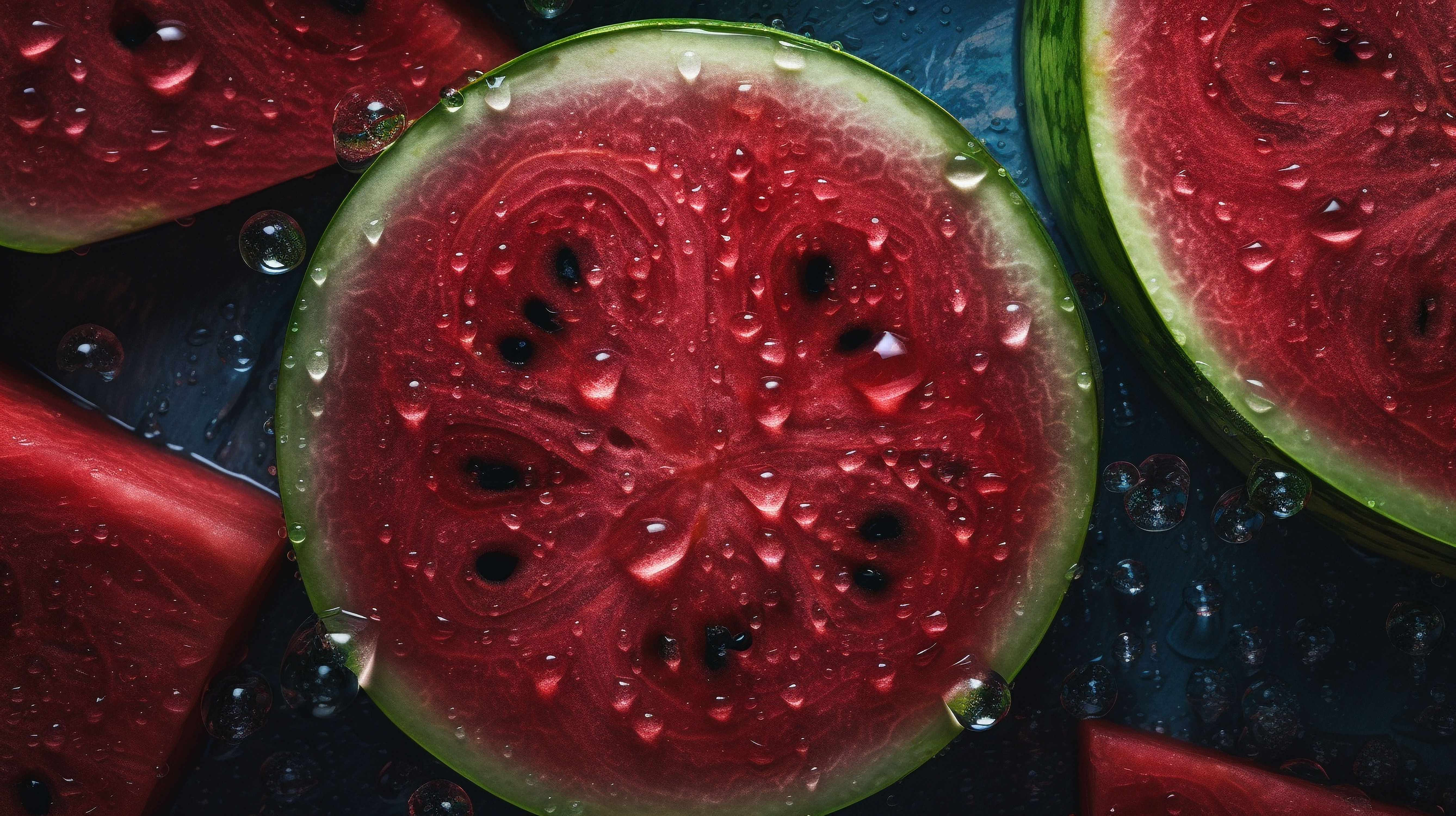 fresh-watermelon-with-water-drops-dark-background-top-view-ai-generative