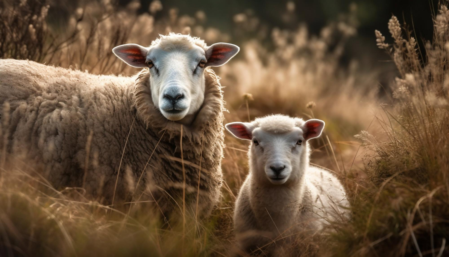 cute-lamb-grazing-enjoying-springtime-meadow-generated-by-ai
