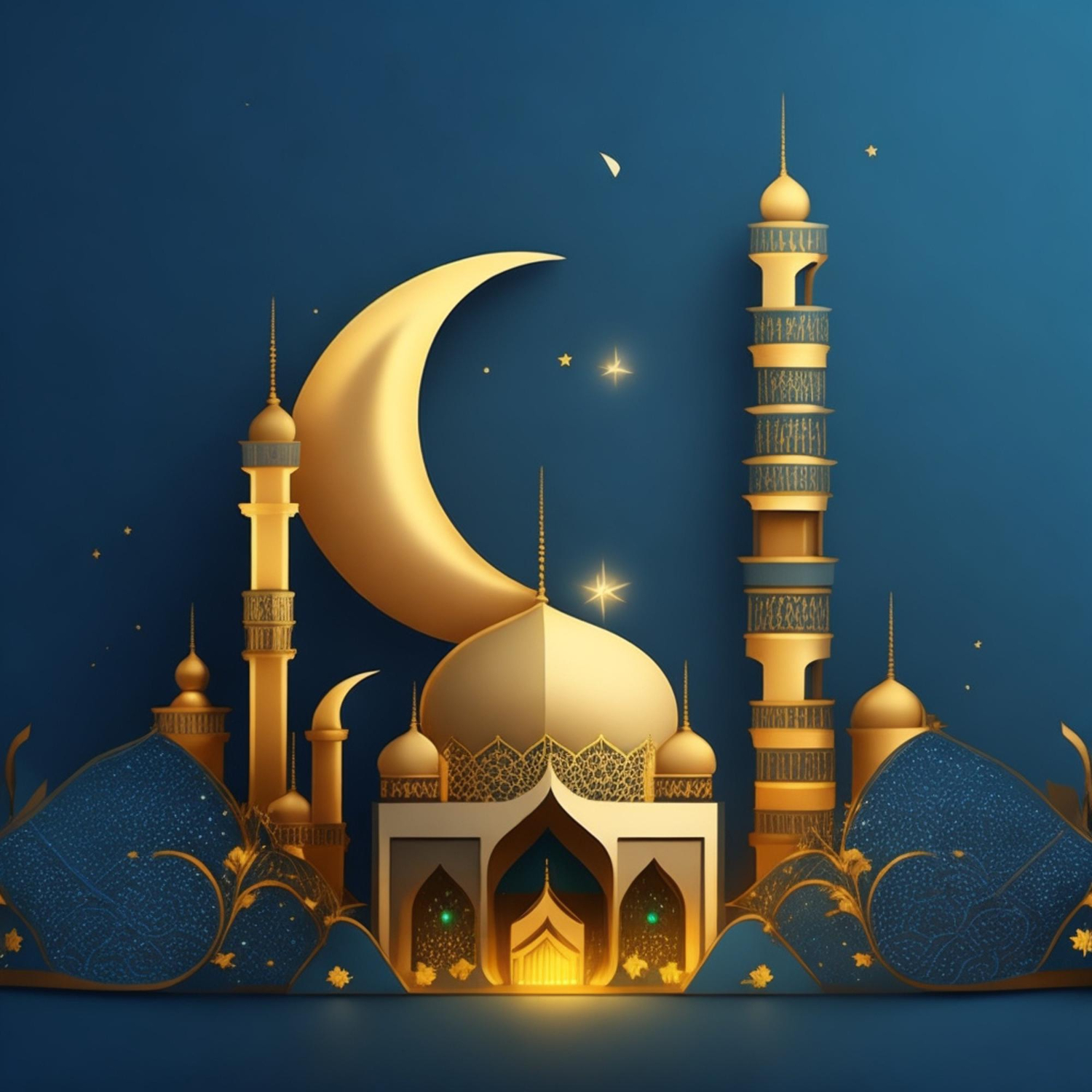 eid-aladha-royal-moroccan-lamp-golden-3d-background-photo-ai-generated
