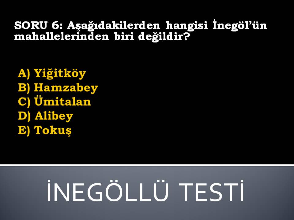 İNEGÖLLÜ TESTİ-6