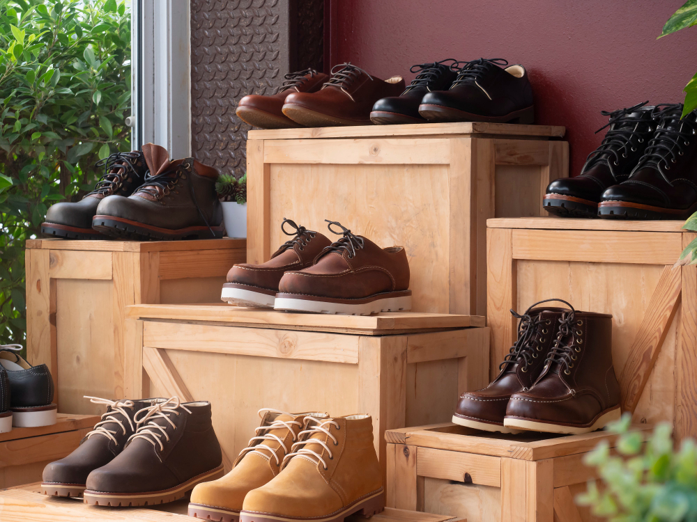 men-fashion-shoes-leather-wooden-box-shoes-store