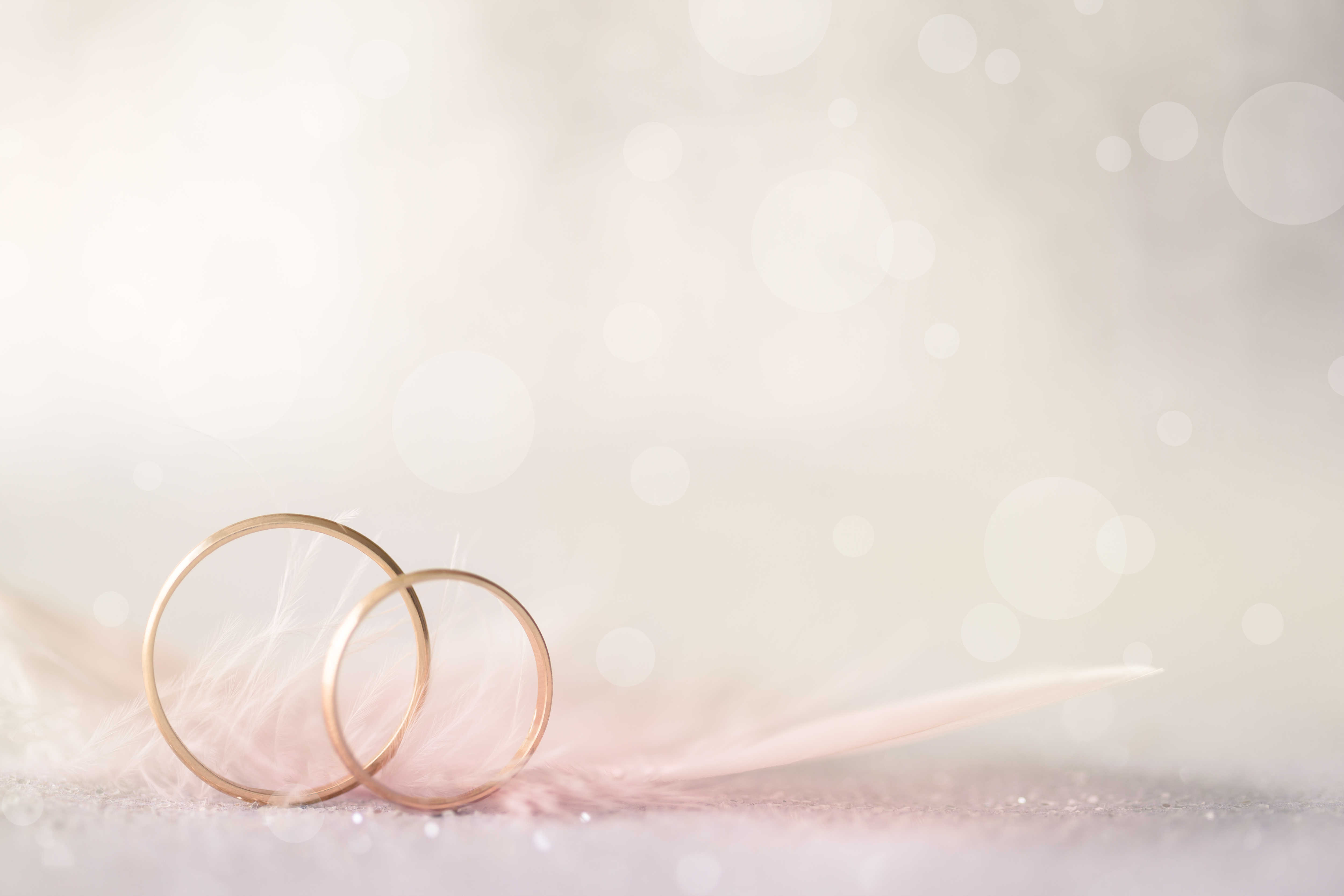 two-golden-wedding-rings-feather-light-soft-background