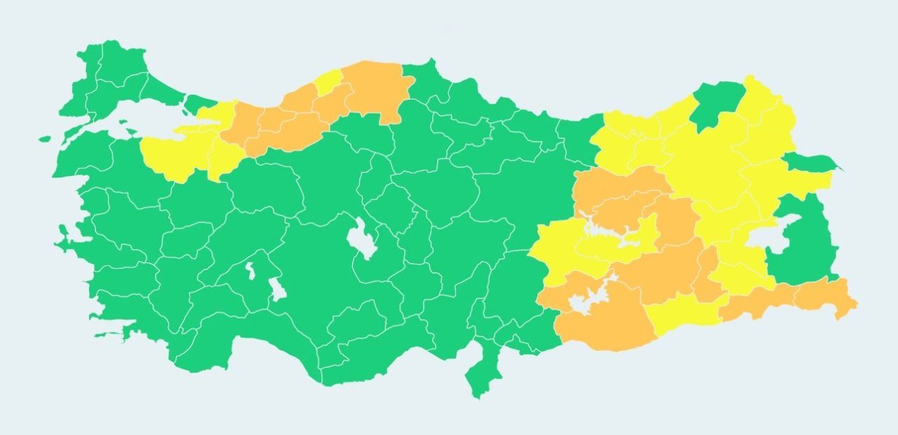 AFAD'dan Meteorolojik Uyarı: Her yeri sardı