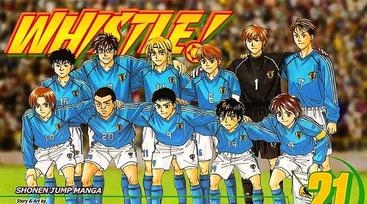 Whistle!
Rüyası profesyonel bir futbolcu olmak olan ancak kısıtlı yeteneklere sahip Kazamatsuri Shou'nun arkadaşlarının da desteğiyle yeteneğini geliştirip basamakları bir bir çıkmasını anlatan seri 2002 yılında yayına girip 39 bölüm sürmüştür.