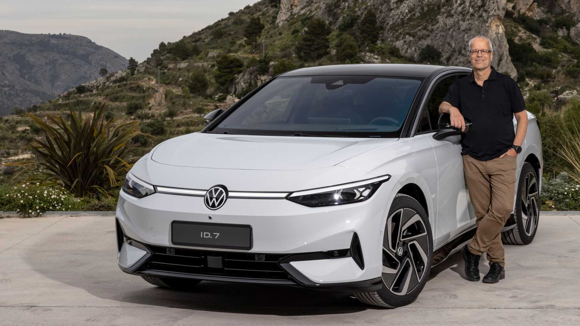 Vw Id.7 Erstmals Zeigt Sich Die Elektro Limousine Ohne Tarnung