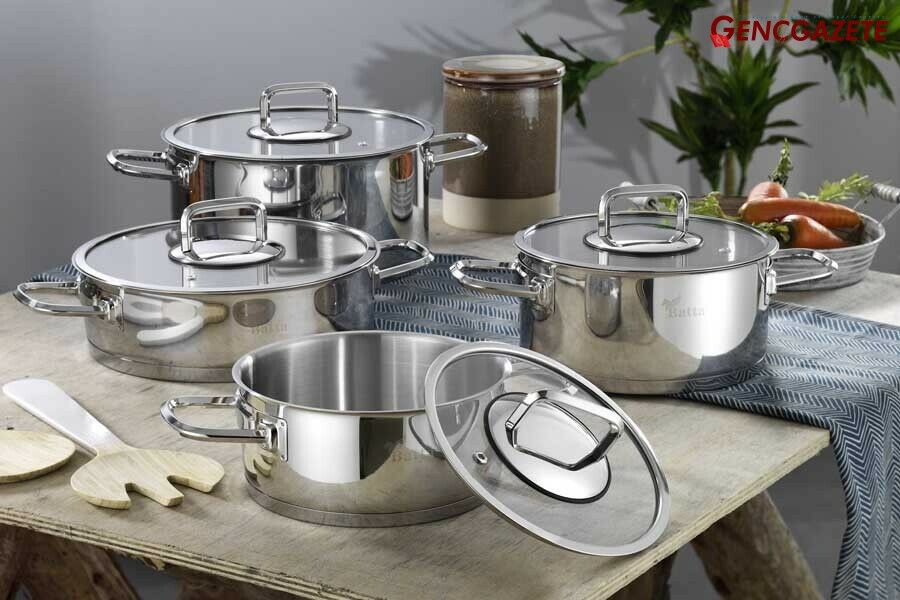 Batta 8 Parca Celik Tencere Takimi Celik Tencere Takimlari Batta 519 11 K