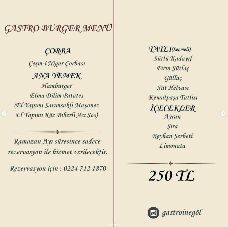 Gastro Inegöl Iftar Menüsü 2