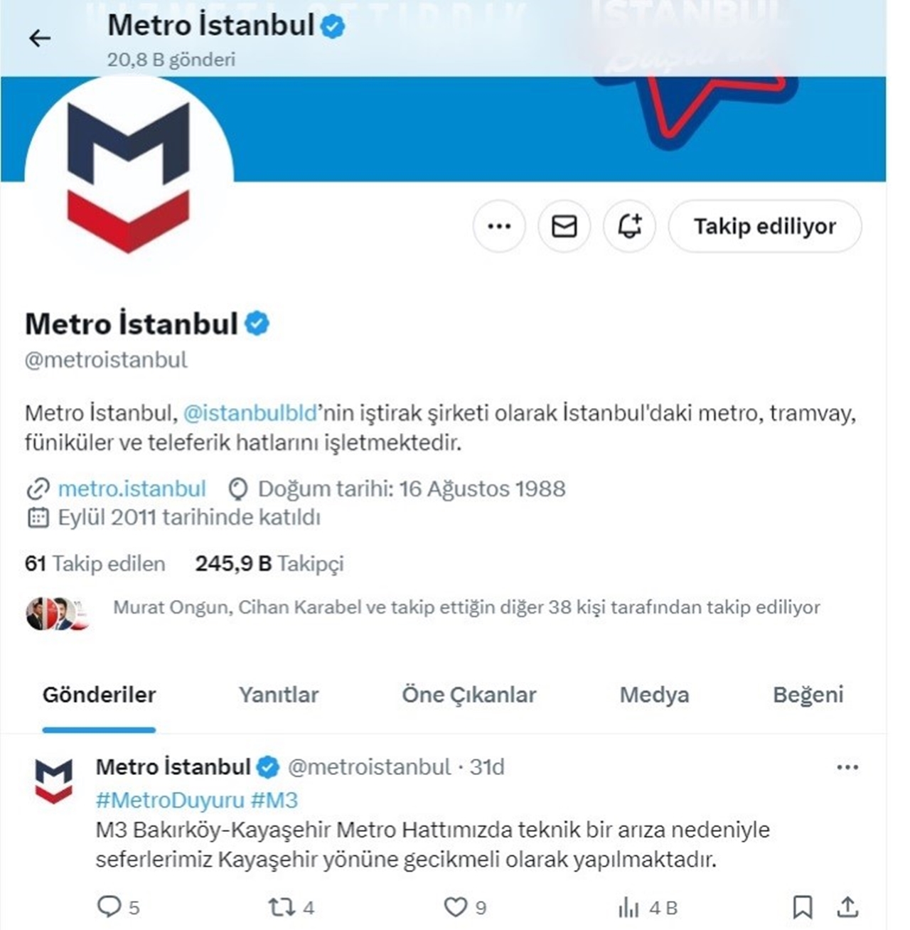 İstanbullular yeni haftaya metro arızasıyla başladı