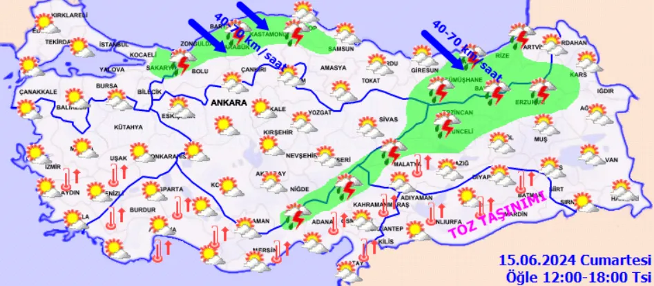 Meteoroloji'den Peş Peşe Uyarı Fırtına, Toz Taşınımı, Su Baskını... (4)