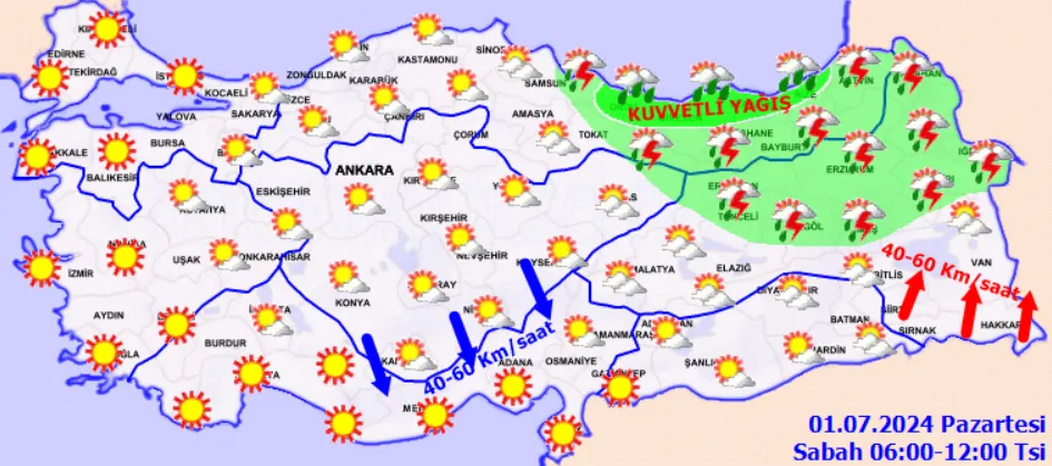 1 Temmuz Hava Durumu Türkiye Bugün 3 Mevsim Yaşayacak! (2)