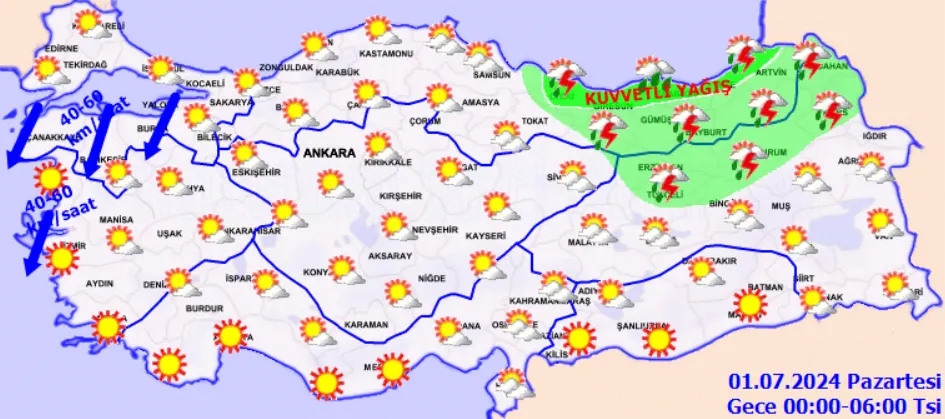 1 Temmuz Hava Durumu Türkiye Bugün 3 Mevsim Yaşayacak!
