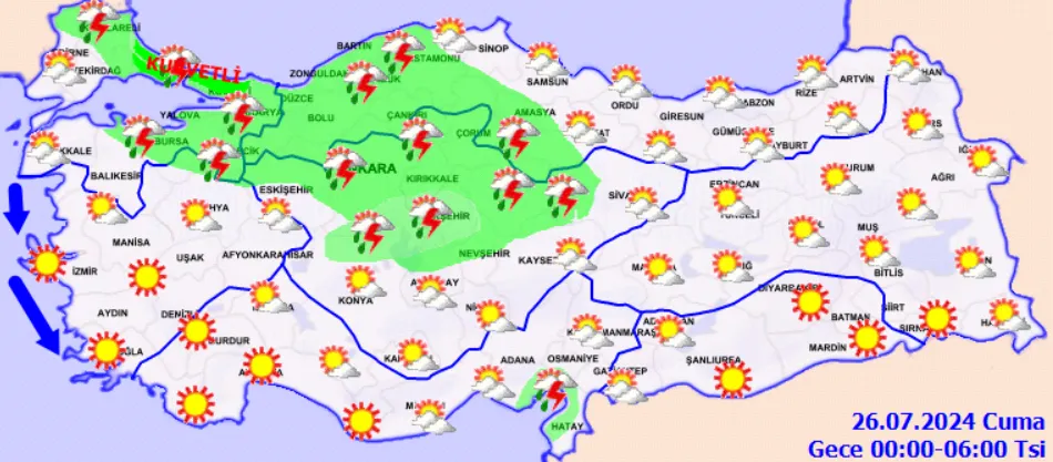 Hava Durumunda Büyük Değişiklik! Şiddetli Yağış Ve Fırtına! (3)