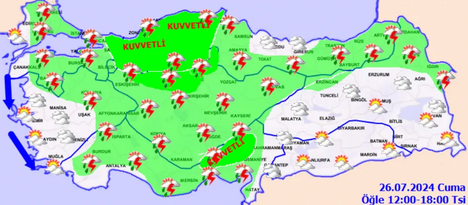 Hava Durumunda Büyük Değişiklik! Şiddetli Yağış Ve Fırtına!