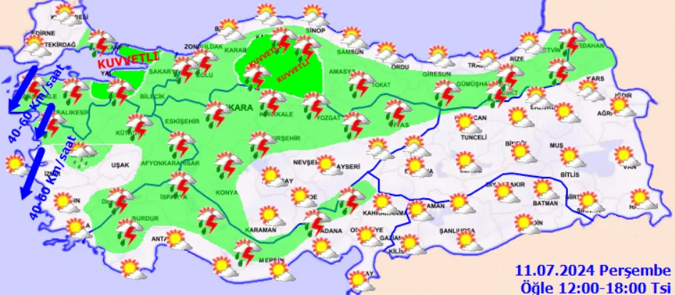 Meteoroloji Alarmı Türkiye'nin Pek Çok Bölgesinde Kuvvetli Sağanak Yağış Bekleniyor! (3)