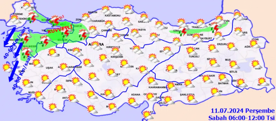 Meteoroloji Alarmı Türkiye'nin Pek Çok Bölgesinde Kuvvetli Sağanak Yağış Bekleniyor!