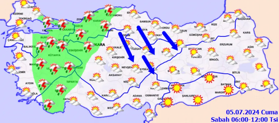 Meteoroloji Genel Müdürlüğü'nden Kuvvetli Yağış Ve Rüzgar Uyarısı Bu Bölgelerde Dikkatli Olun! (2)