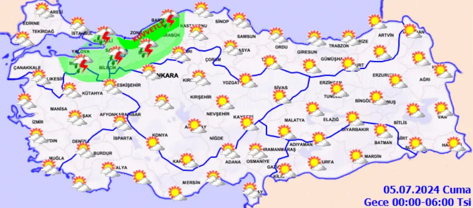 Meteoroloji Genel Müdürlüğü'nden Kuvvetli Yağış Ve Rüzgar Uyarısı Bu Bölgelerde Dikkatli Olun! (3)