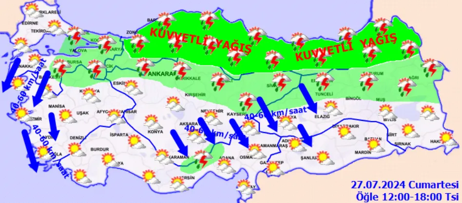 Meteoroloji Uyardı Sıcaklık Düşüyor, Gök Gürültülü Sağanak Yağışlar Kapıda! (3)