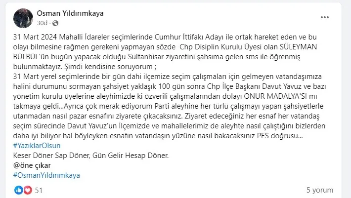 Chp'li Başkandan Chp'li Vekile Ağır Sözler “Utanmadan Nasıl Pazar Esnafını Ziyarete Çıkacaksınız” (2)