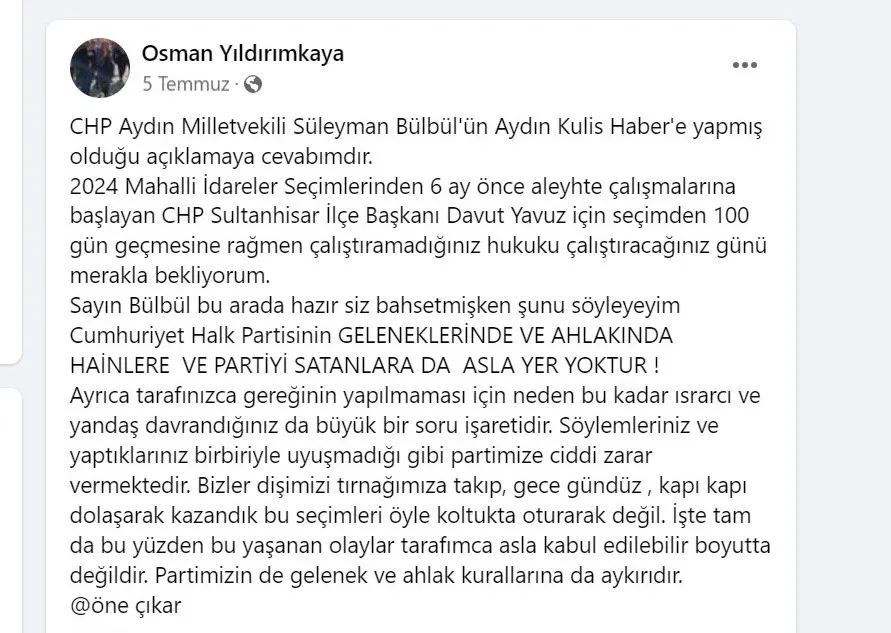 Chp'li Başkandan Chp'li Vekile Ağır Sözler “Utanmadan Nasıl Pazar Esnafını Ziyarete Çıkacaksınız”