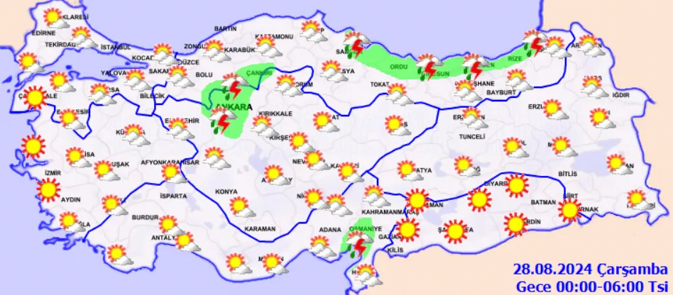 Hava Durumunda Kritik Uyarı Gök Gürültülü Sağanak Yağış Kapıda! (2)