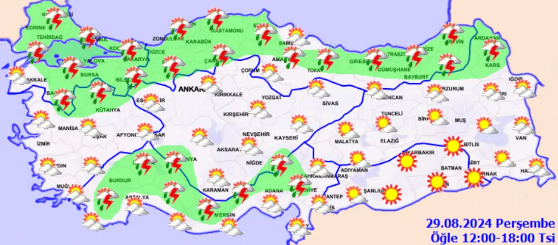 Meteoroloji Açıkladı 29 Ağustos 2024 Hava Durumu Raporu... (3)