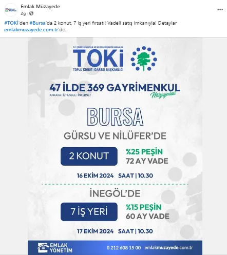 Bursa’nın O İlçelerinde 9 İşyeri Açık Artırmayla Satışta! (4)