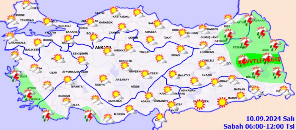 Meteoroloji Açıkladı 10 Eylül 2024 Hava Durumu Raporu... (2)