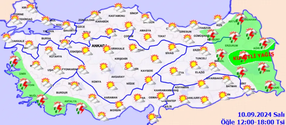 Meteoroloji Açıkladı 10 Eylül 2024 Hava Durumu Raporu... (3)