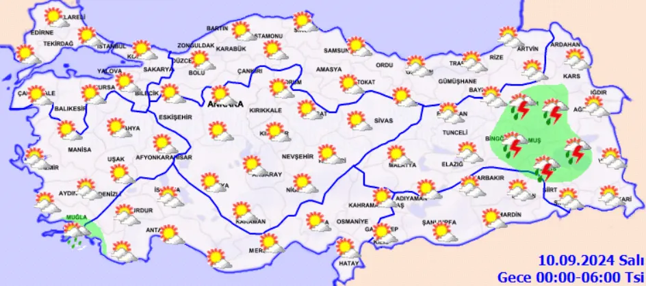 Meteoroloji Açıkladı 10 Eylül 2024 Hava Durumu Raporu...