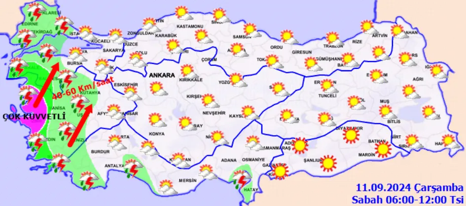 Meteoroloji Açıkladı 11 Eylül 2024 Hava Durumu Raporu... (2)