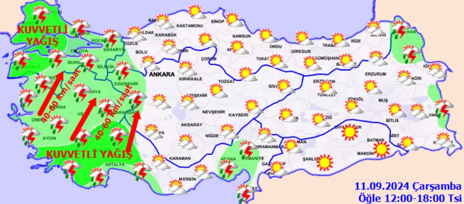 Meteoroloji Açıkladı 11 Eylül 2024 Hava Durumu Raporu... (3)