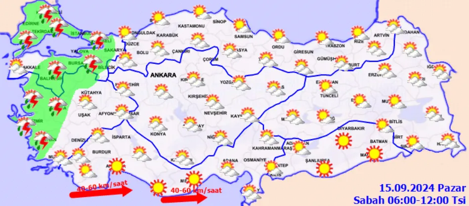 Meteoroloji Açıkladı 15 Eylül 2024 Hava Durumu Raporu... (2)