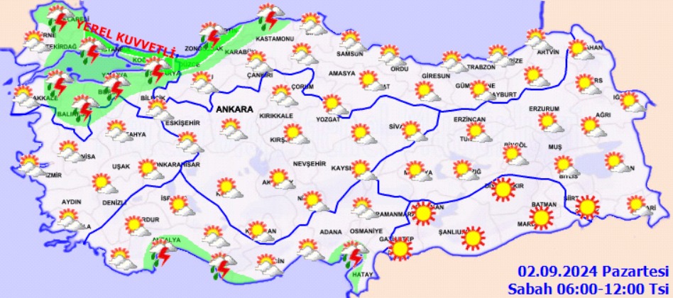 Meteoroloji Açıkladı 2 Eylül 2024 Hava Durumu Raporu... (2)