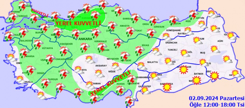 Meteoroloji Açıkladı 2 Eylül 2024 Hava Durumu Raporu... (3)