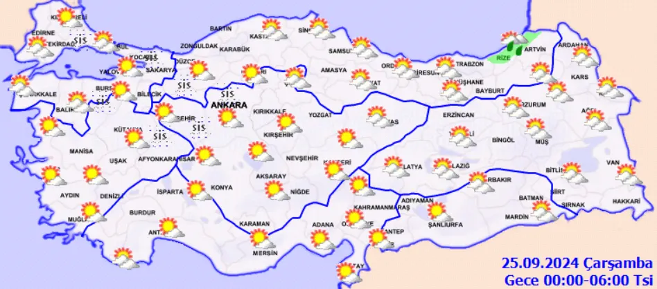 Meteoroloji Açıkladı 25 Eylül 2024 Hava Durumu Raporu... (2)