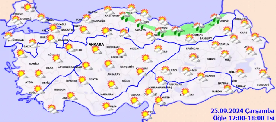 Meteoroloji Açıkladı 25 Eylül 2024 Hava Durumu Raporu... (3)