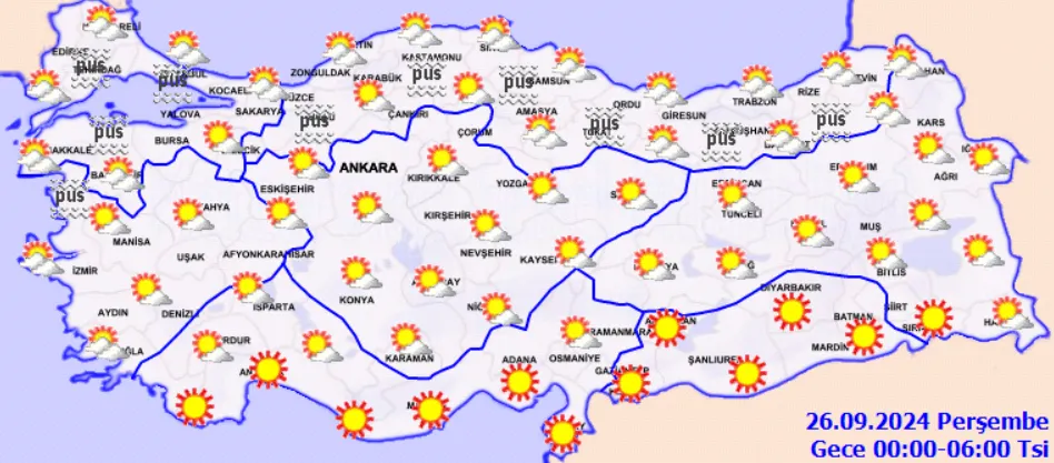 Meteoroloji Açıkladı 26 Eylül 2024 Hava Durumu Raporu...