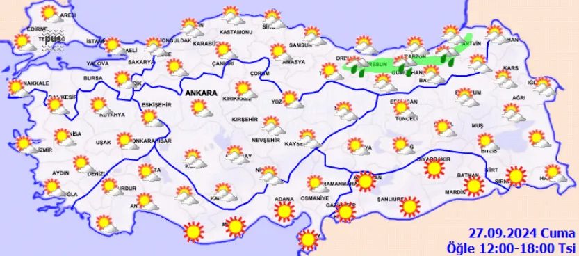 Meteoroloji Açıkladı 27 Eylül 2024 Hava Durumu Raporu... (3)